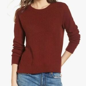 Madewell Provence cross back burnt mahogany pullover sweater